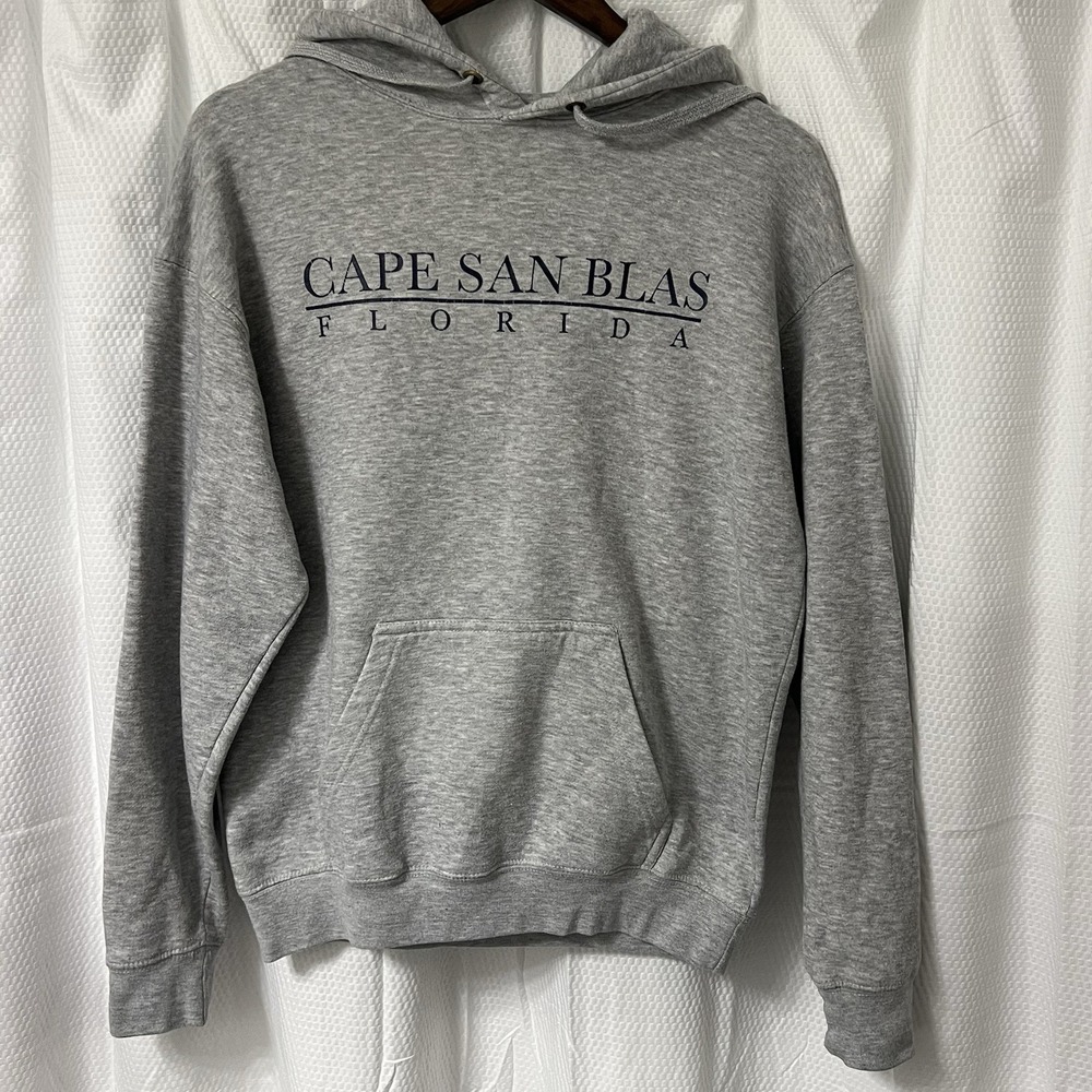 Cape San Blas Florida Gray Sweatshirt Hoodie by Pacific & Co. Size S - Excellent